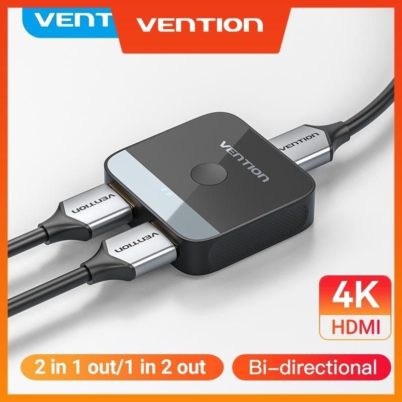 Vention อะแดปเตอร์แปลง HDMI Splitter 4K 60Hz HDMI 2.0 Switcher 1in 2out 2in1out สําหรับ PS4 TV XBOX360