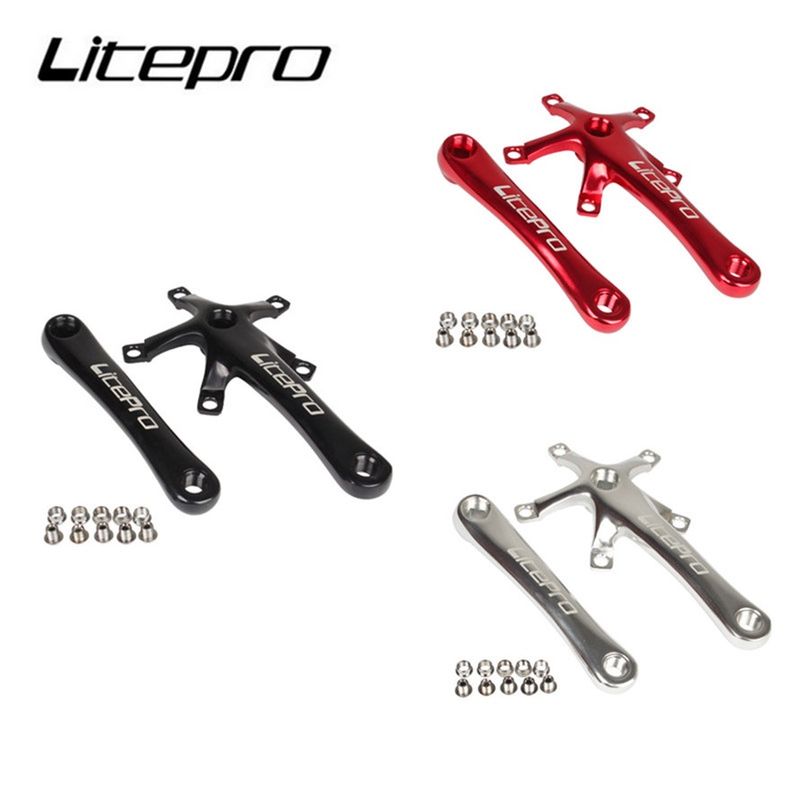 Litepro จานหน้าจักรยาน อะลูมิเนียมอัลลอย ทรงสี่เหลี่ยม 170 มม. 130BCD สําหรับรถจักรยานแบบพับ BMX