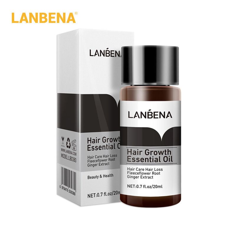 EBiSU Store นาฬิกา LANBENA Fast ที่มีประสิทธิภาพ Hair Growth Essence ผลิตภัณฑ์น้ำมันหอมระเหยการบำบัดของเหลวป้องกันผมร่วงผม Andrea 20Ml