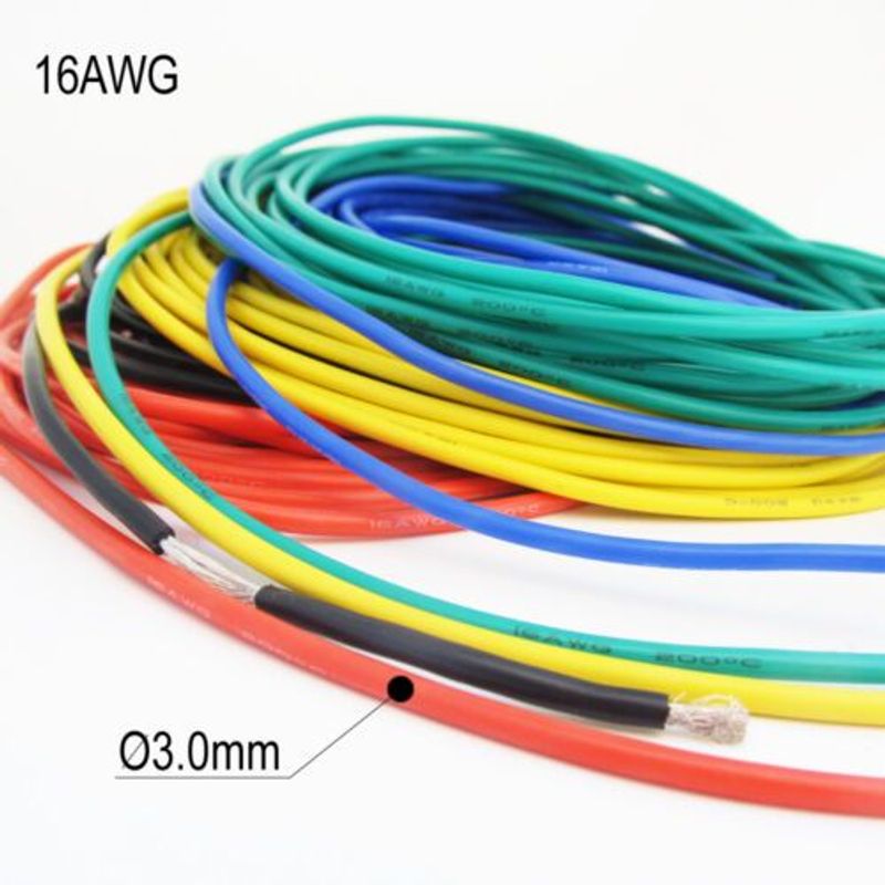 [ตัดความยาวตลอด] สายไฟซิลิโคน สายไฟอ่อน 16 AWG - 24 AWG ทองแดงแท้เคลือบดีบุก ทนความร้อน