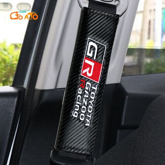 GTIOATO สำหรับ Toyota GR ที่หุ้มเข็มขัดนิรภัยรถยนต์ คาร์บอนไฟเบอร์ สำหรับ Veloz CHR Yaris Altis Sienta Fortuner Vios