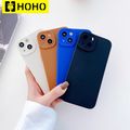 D🔥HOHO เคสกำมะหยี่ขอบเหลี่ยม ใช้สำหรับ iPhone 14 Pro Max 14 Plus 6 6S 7 8 7+ 8+ Plus + SE 2 3 X XR XS Max 14 11 12 13 Pro Max PTU Case เคสซิลิโคน เคสซิลิโคนคลาสสิกขอบตรง ใช้สำหรับ