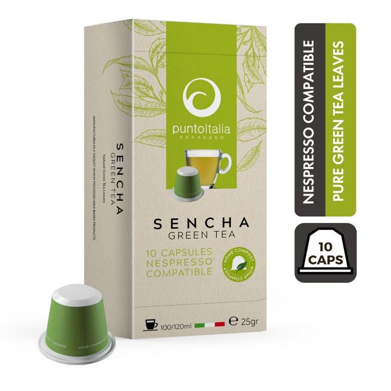 Punto Italia Espresso ชาแคปซูล SENCHA GREEN TEA สำหรับเครื่อง Nespresso® (10 แคปซูล)